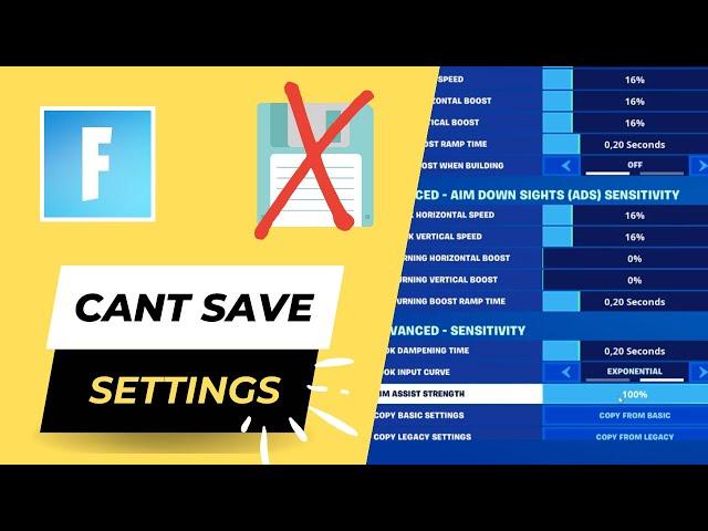 How to FIX aim assist turning OFF and back ON Fortnite: Fortnite Settings don't save PC