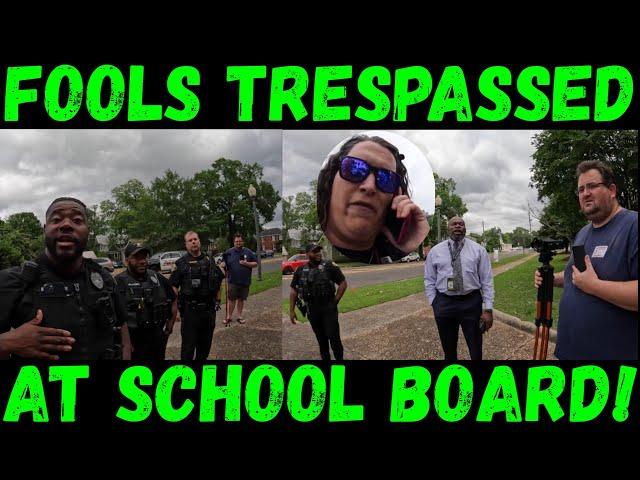 Frauditor Man Bun Lana & Rusty Trespassed at School Board!