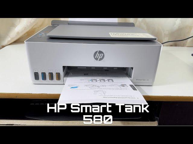 HP Smart Tank 580 Wireless All in one Printer Unboxing Setup Review