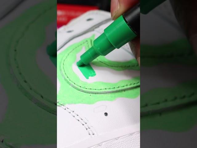 Customizing Air Force 1's With Posca Markers! Satisfying #shorts