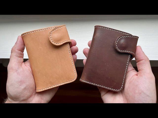 Making a handmade leather vertical wallet (PATTERN)