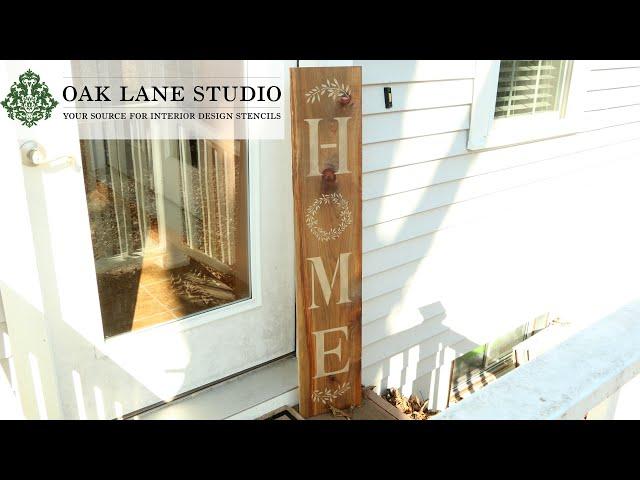 Aging Wood to Stencil a Vertical Porch Sign | Oak Lane Studio