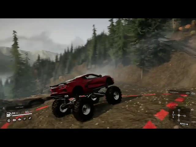 Corvette C8 off-road crawler- snowrunner console mods