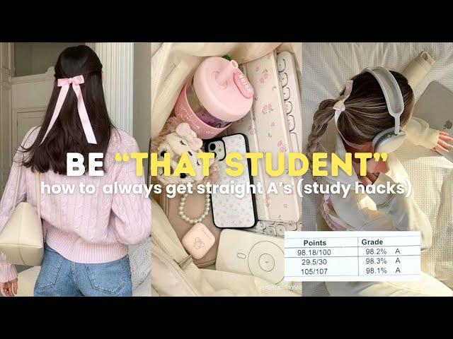 how to be "THAT student " in school  be an A student, study tips, organization hacks