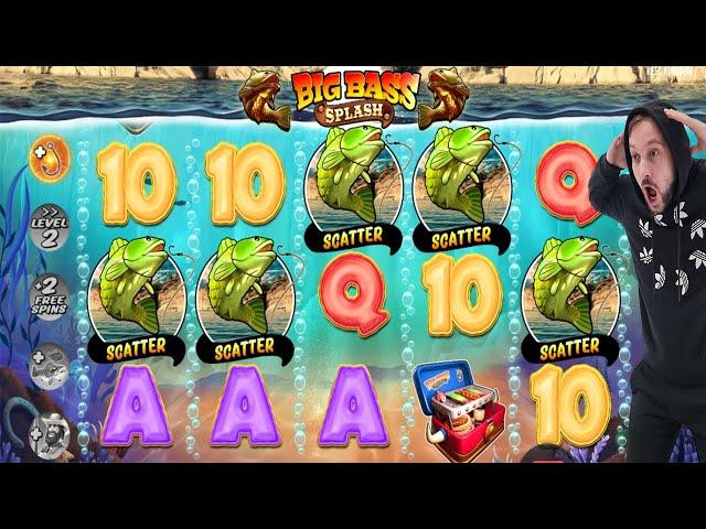 BIG BASS SPLASH - 5 SCATTERS BONUS - I GOT 20 FREE SPINS CASINO SLOT ONLINE EPIC FAILD