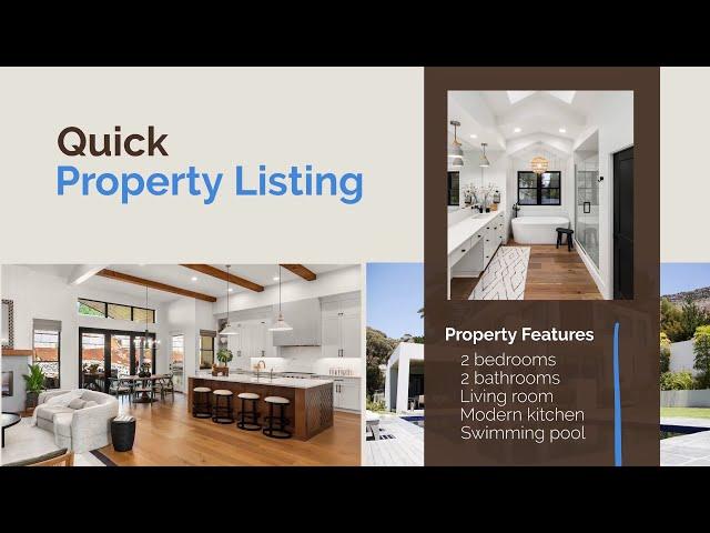 Video template - Quick Property Listing