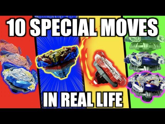 Learning 10 Beyblade Special Moves IN REAL LIFE!!