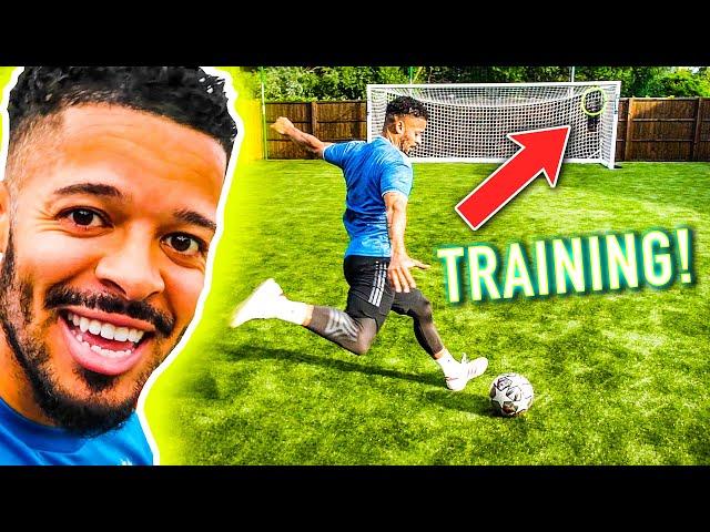 FIRST EVER TRAINING SESSION IN MY GARDEN PROFESSIONAL FOOTBALL PITCH ️