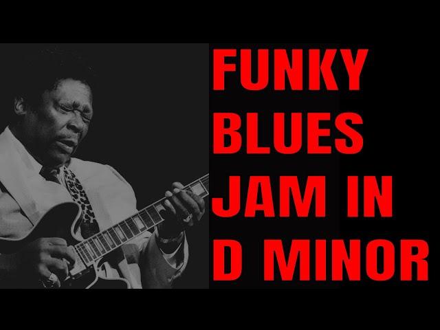 Funky Minor Blues Guitar Jam | Backing Track In The Key of D Minor