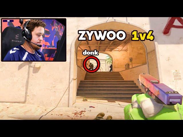 ZYWOO Surprises everyone with 1v4 Clutch Against DONK! CS2 Highlights