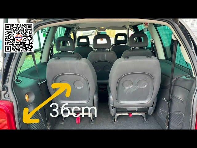 VW Sharan 1995-2010, boot dimension in centimeters #cargurudiy