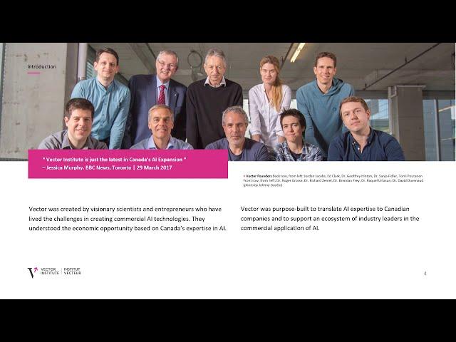 Vector Institute Industry Innovation - 2020 Program Overview