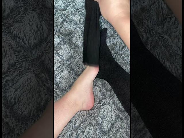 Black calf socks pedicure reveal #feet #pedicure #socks #toe