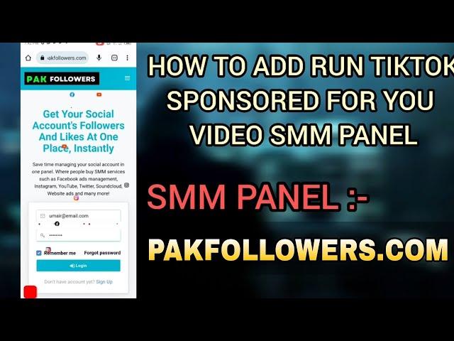 How to ads Run tiktok sponsored video in smm panel | smm panel ma tiktok ki video ko foryou ma Dala