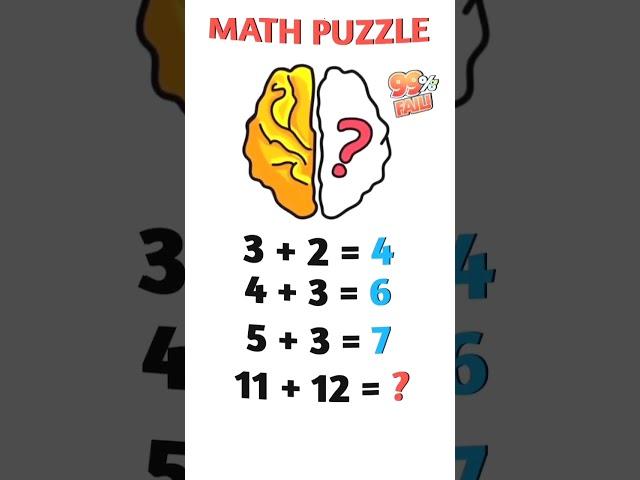 Math Puzzle BRAIN  TEST #iqtest #maths #braintest #viral #shortsfeed