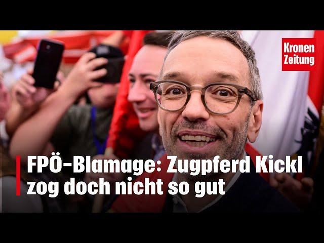 FPÖ-Blamage: Zugpferd Kickl zog doch nicht so gut | krone.tv NEWS