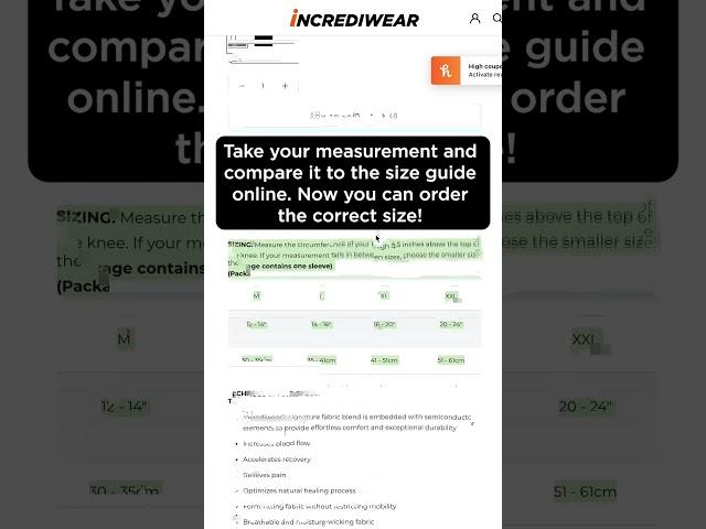 How To Measure The Incrediwear Knee Sleeve