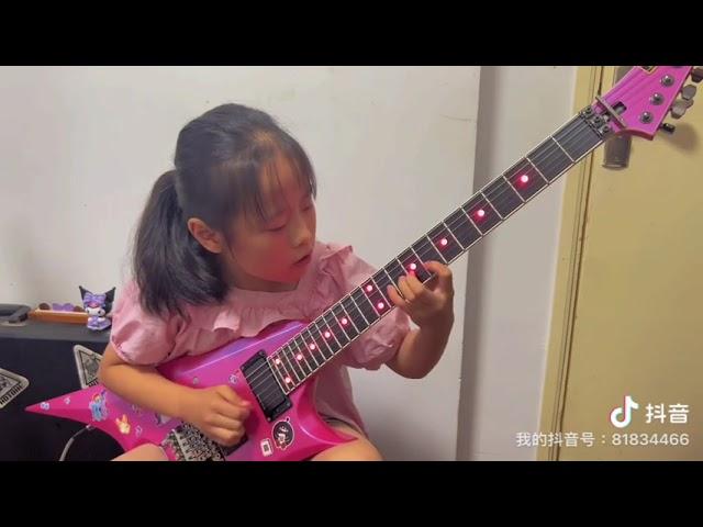 shred guitar！ 8 years old girl