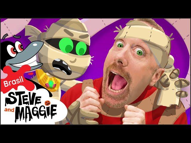 História de Sorvete de Monstros do Halloween para Crianças com Steve and Maggie Brasil