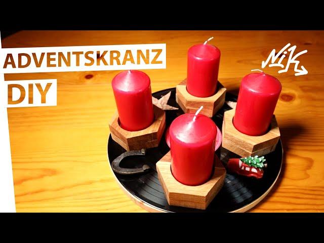 Stylischer Adventskranz - günstiges DIY | Niklas Schaub