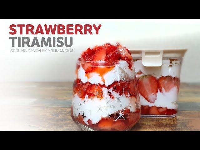 Making Strawberry Tiramisu in the Plaza of Delicious Men