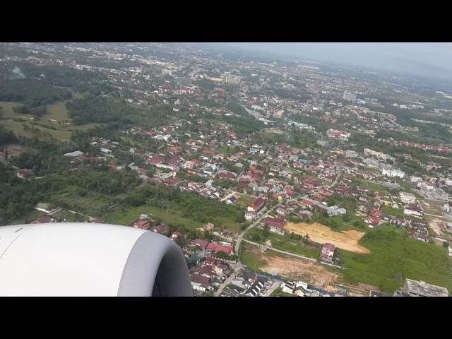 airplane take off - perfect view on window seat from runaway to the clouds