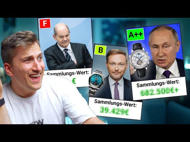 Uhrenexperte BEWERTET Luxus Uhren der WELT-ELITE | Uhren von Politikern: Scholz, Biden, Putin