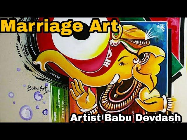 Marriage Wall Painting/Wedding Art Images/ArtistBabudevdash / Acrylic Wall Painting Images #9