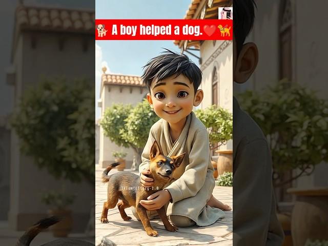  A boy helped a dog.️ #trending #motivation #islamicstories#ai #vrialshort