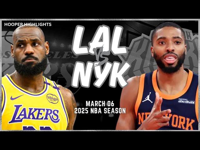 Los Angeles Lakers vs New York Knicks Full Game Highlights | Mar 6 | 2025 NBA Season