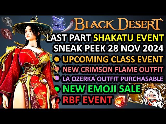 PREPARE YOUR SILVER, NEW CLASS EVENT, CRIMSON FLAME OUTFIT BDO (Sneak Peek Event 28 Nov 2024) Update