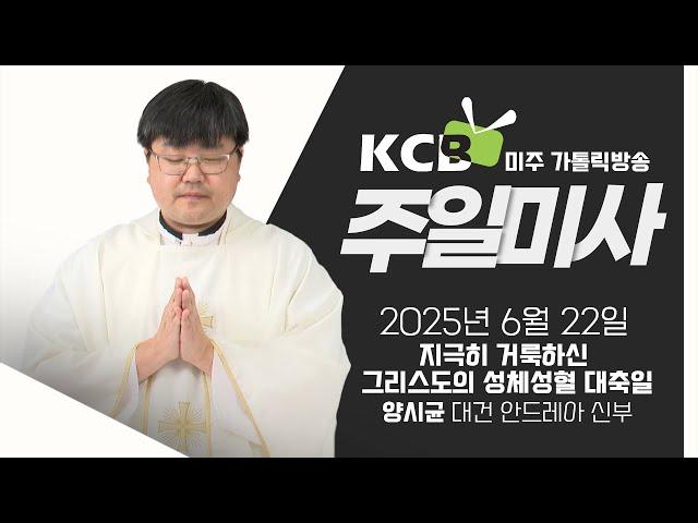 2025년 6월 22일 지극히 거룩하신 그리스도의 성체성혈 대축일 | 양시균 대건 안드레아 신부 집전 | KCB 미주 가톨릭 방송