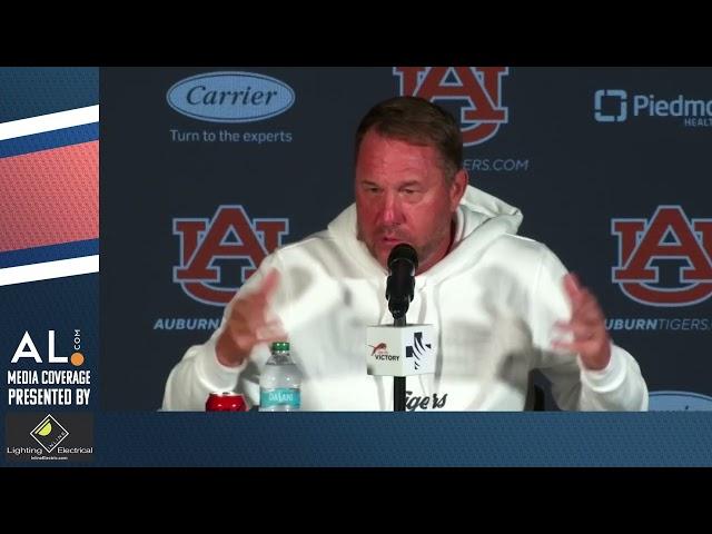 Hugh Freeze addresses the media Monday as Auburn prepares to host Texas A&M