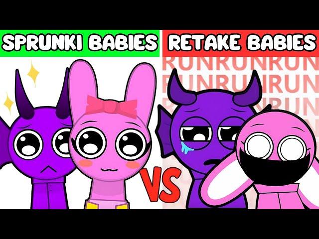 Incredibox Sprunki BABIES  VS Retake BABIES   Normal VS Horror Versions!