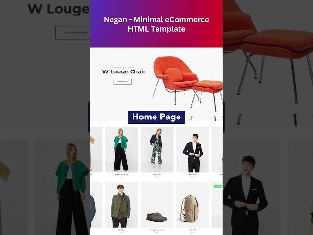 Negan - Minimal eCommerce HTML Template #htmltemplate #ecommerce