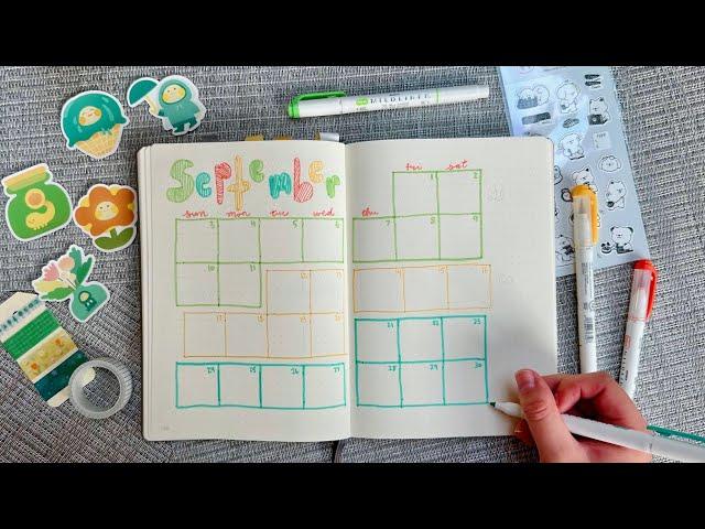 September 2023 Bullet Journal Setup | spread ideas for students/school!