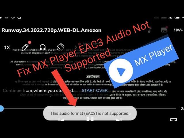 How to Play EAC3 Not Supported MX Player | Fix MX Player EAC3 Audio Not Supported