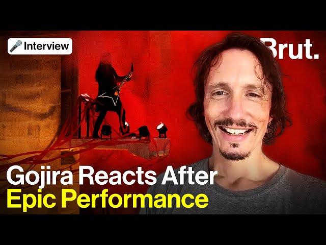 Gojira reacts after epic performance at the Olympics opening ceremony