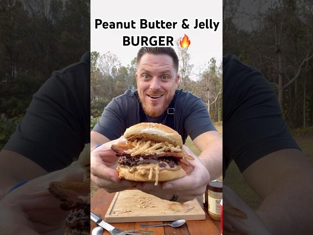 Amazing Peanut Butter and Jelly Burger  #foodshorts #funnyshorts #burgers #smashburger #delicious