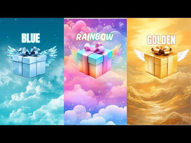Choose your gift boxhow lucky are you?#wouldyourather#blue gift box#rainbow#quiz#game