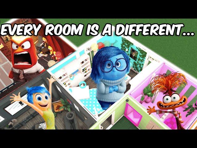 BUILDING a HOUSE BUT EVERY ROOM is a DIFFERENT INSIDE OUT CHARACTER in bloxburg