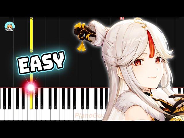 Genshin Impact OST - "Moon in One's Cup" - EASY Piano Tutorial & Sheet Music