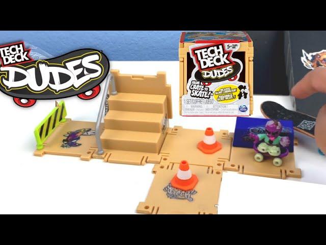 NEW! Tech Deck Dudes Mini Skateboard Park, From Crate to Skate