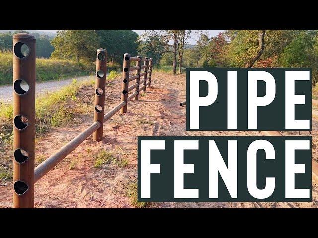 ANOTHER DAY ON THE FENCE LINE - BUILDING PIPE FENCE