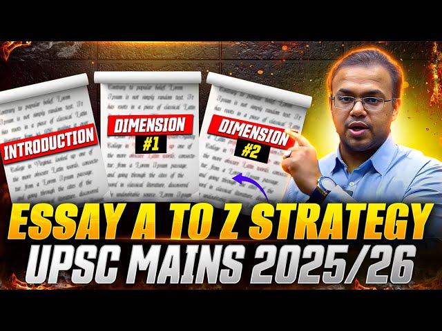 Essay A to Z Strategy for UPSC Mains 2025/26