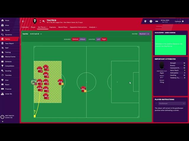 FM 2019 - Corners (attacking + defensive)