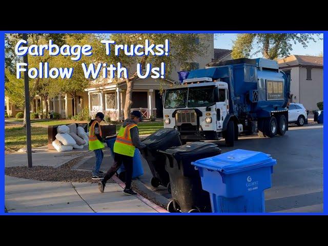 Friends Follow The Garbage Truck!