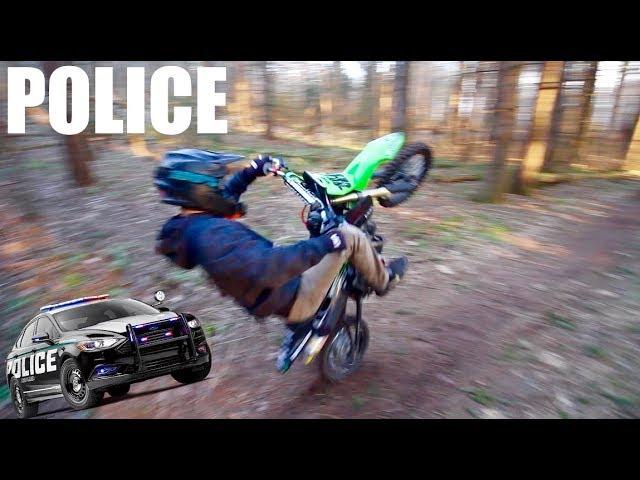 COPS COME FOR RIDING PIT BIKES... we got away