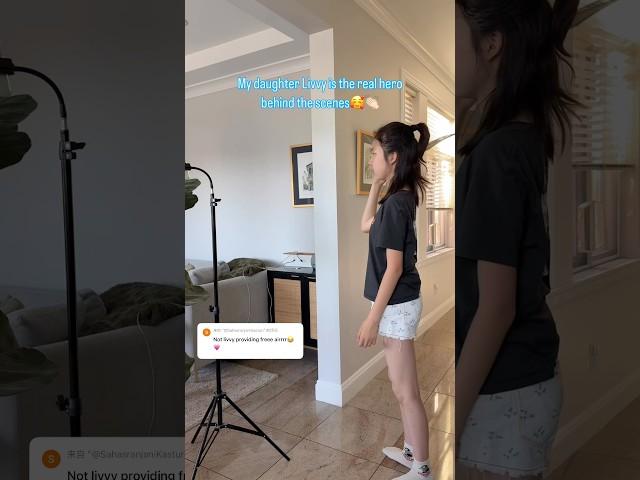 Behind the scenes reveal Livvy is the real hero! ️ #behindthescenes #vibes #family #cute