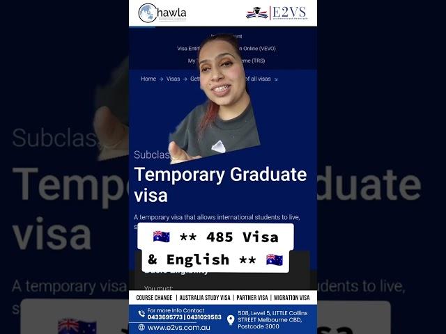 485 Visa Basic Eligibility in Australia: Explained with E2VS Consultancy